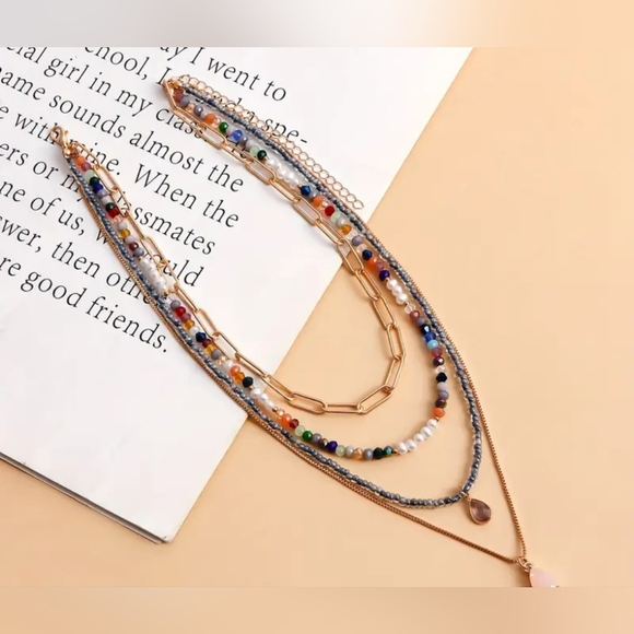New! Elegant Multi-Layered Necklace Set NWT! - Picture 2 of 4